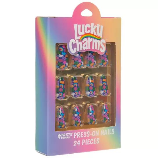 Lucky Charms Press-On Nails | Hobby Lobby | 2347078 Lucky Charms Costume, Charms Nails, Trendy Summer Nails, Summer Nails 2024, Lucky Charms Marshmallows, Lucky Charms Cereal, Home Nail Salon, Hippie Nails, Really Cute Nails