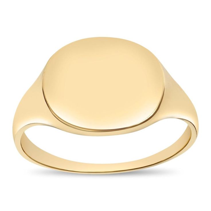 Oval Signet Ring - 14k Yellow Gold - Jewelry Helen Ficalora Timeless Oval Signet Ring Tarnish Resistant, Timeless Oval Dome Ring Stamped 14k, Oval Tarnish Resistant Signet Ring Fine Jewelry, Fine Jewelry Oval Dome Ring Tarnish Resistant, Oval Tarnish Resistant Dome Ring For Promise, Oval Jewelry With Smooth Finish As Gift, Oval Jewelry With Smooth Finish For Gift, Fine Jewelry Oval Cabochon Signet Ring For Formal Occasions, Fine Jewelry Oval Cabochon Signet Ring For Formal Wear