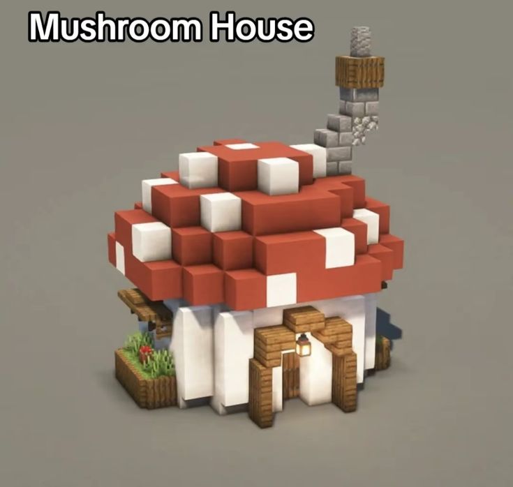 the mushroom house is made out of blocks