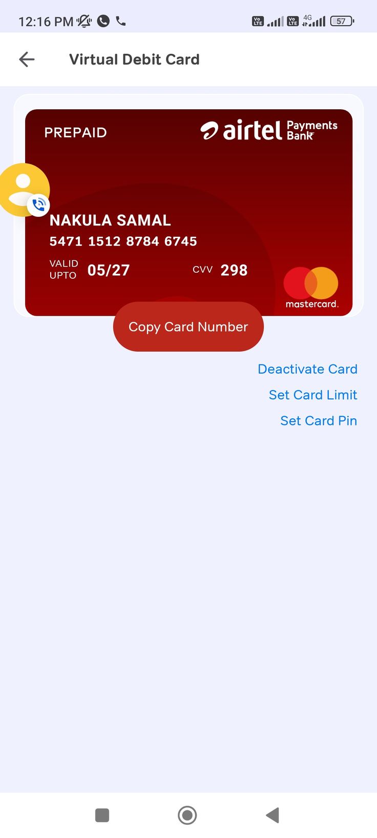 an image of a red credit card on the app store's mobile phone screen