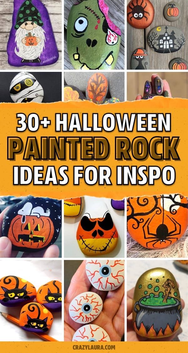 halloween painted rock ideas for inspo