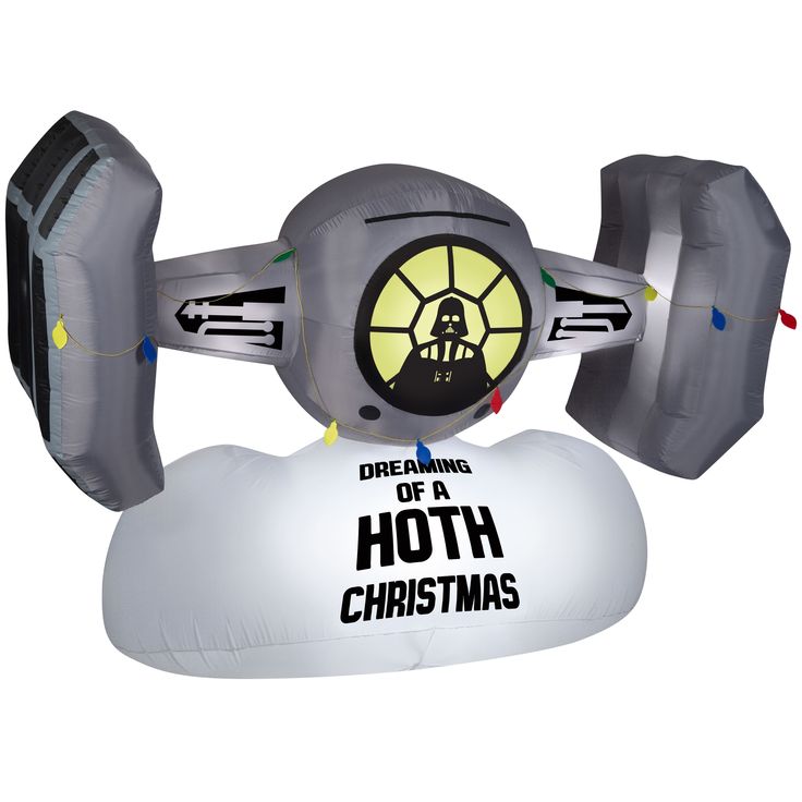 an inflatable star wars hover with lights on it