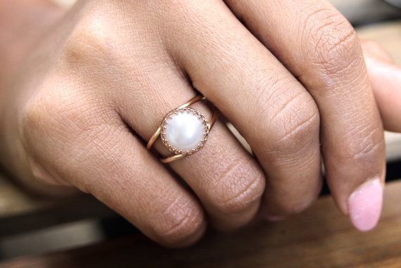 CYBER MONDAY SALE  14k rose gold filled ringwhite pearl Anniversary Rose Gold Pearl Ring In 14k Gold, Heirloom Rose Gold Pearl Ring Gift, Rose Gold Pearl Ring Gemstone Gift, Rose Gold Pearl Ring With Gemstone For Gift, Rose Gold Gemstone Pearl Ring Gift, Rose Gold Pearl Ring Gift, 14k Gold Pearl Ring With Gemstone For Wedding, Delicate Rose Gold Pearl Ring In 14k, Rose Gold Pearl Ring With Gemstone