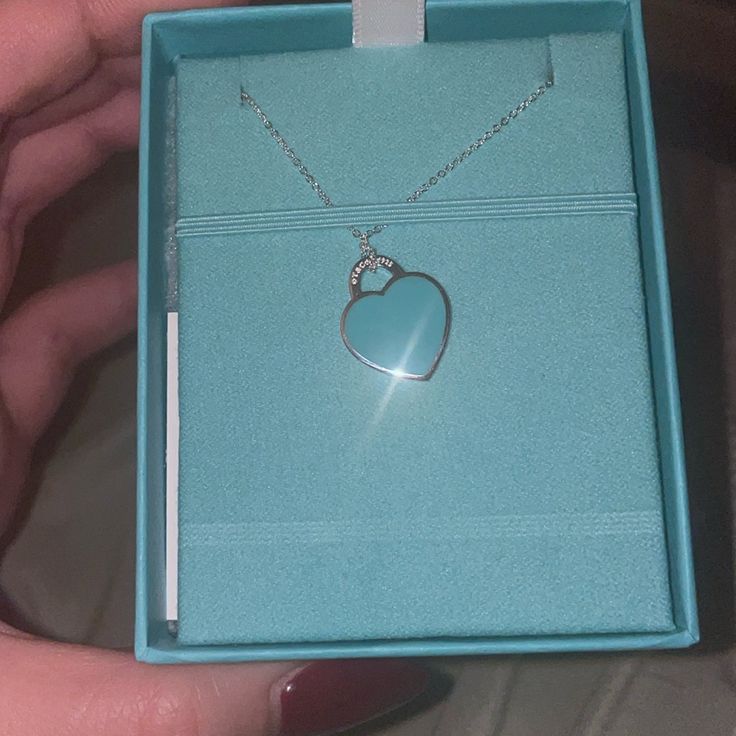 Brand New Never Worn Mini Tiffany Blue Necklace Tiffany Key Necklace, Mini Heart Necklace, Tiffany Key, Jewelry Tiffany, Tiffany Necklace, Key Necklace, Tiffany Co Jewelry, Mini Heart, Blue Necklace