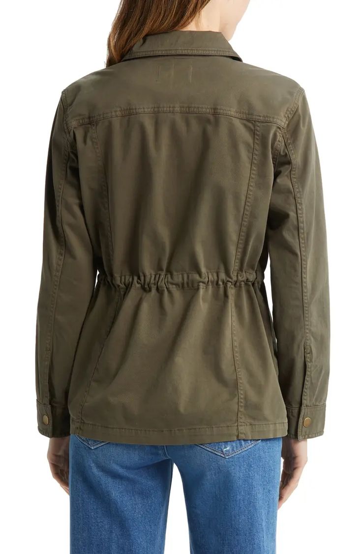 Caslon® Utility Jacket | Nordstrom Fall Cargo Style Utility Jacket, Fall Utility Jacket With Cargo Style, Fall Utility Jacket In Cargo Style, Casual Long Sleeve Cargo Utility Jacket, Casual Relaxed Fit Cargo Style Outerwear, Relaxed Fit Cargo Style Utility Outerwear, Solid Utility Jacket With Multiple Pockets, Casual Khaki Outerwear With Roll-up Sleeves, Relaxed Fit Long Sleeve Cargo Outerwear