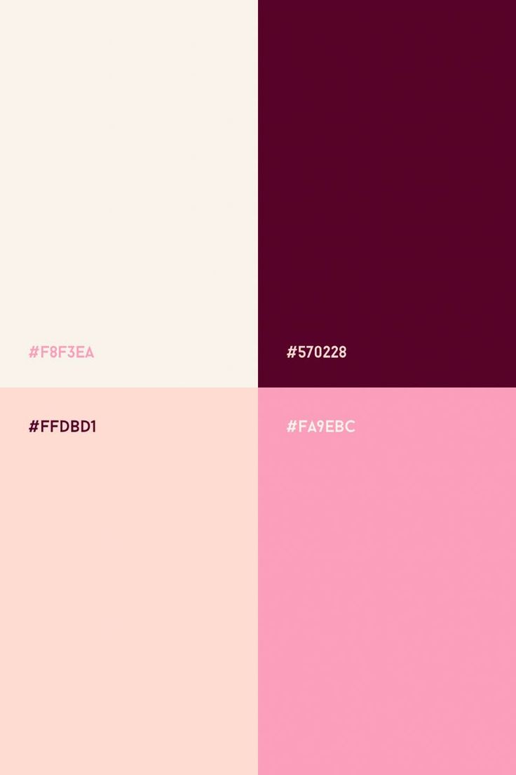 the color scheme is pink, red, and white with different shades to choose from