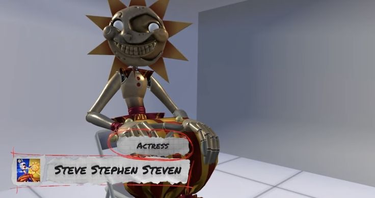 an animated character holding a sign that says steve stephen stevens