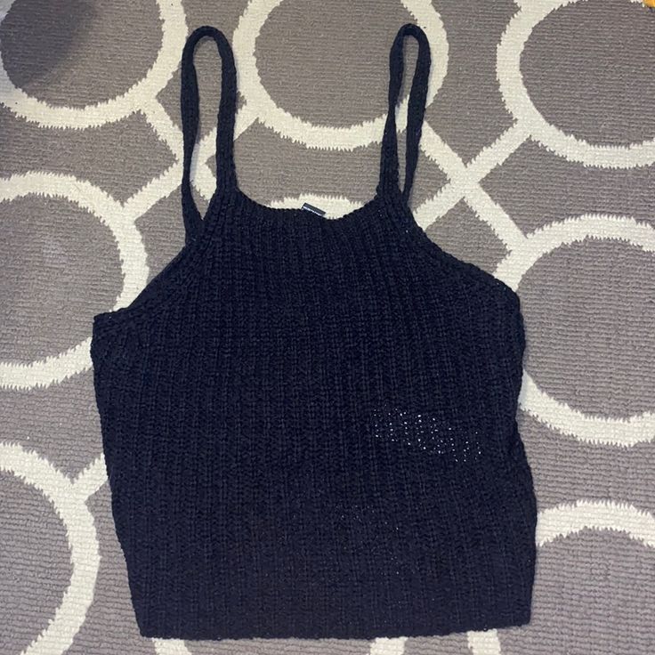 Never Worn. Still With Tags. Trendy Black Tank Top, Edgy Black Tank Top For Fall, Trendy Black Tank Top For Fall, Casual Black Crop Top For Night Out, Stretch Black Tank Top For Date Night, Casual Stretch Crop Top For Date Night, Casual Crop Top For Date Night, Forever 21 Casual Tank Top For Party, Forever 21 Casual Crop Top For Date Night