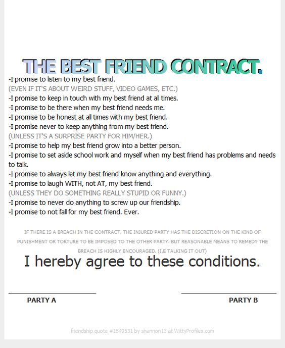 the best friend contact form is shown