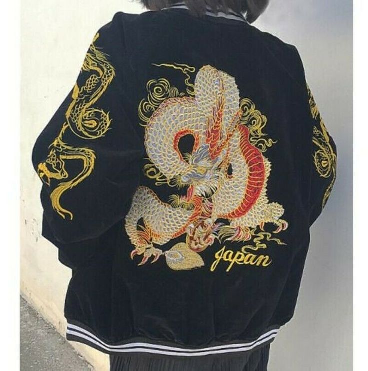 Japanese Autumn Embroidery Dragon Women's Baseball Jacket Velveteen Coat Sukajan Item description Brand Unbranded Size M-XL Size Type Regular Style Bomber Jacket Accents Embroidered Closure Zip Country/Region of Manufacture China Department Women Fabric Type Velveteen Features Full Zip Fit Regular Garment Care Machine Washable MPN Does not apply Occasion Casual Outer Shell Material Velveteen Pattern Animal Print Season Spring Theme Retro Type Jacket Vintage Yes Year of Manufacture 2020-2029   Sh Japanese Jacket, Couple Jacket, Harajuku Punk, Kimono Yukata, Fur Clothing, Heavy Industry, Baseball Women, Shorts Cargo, Blazer Outfits