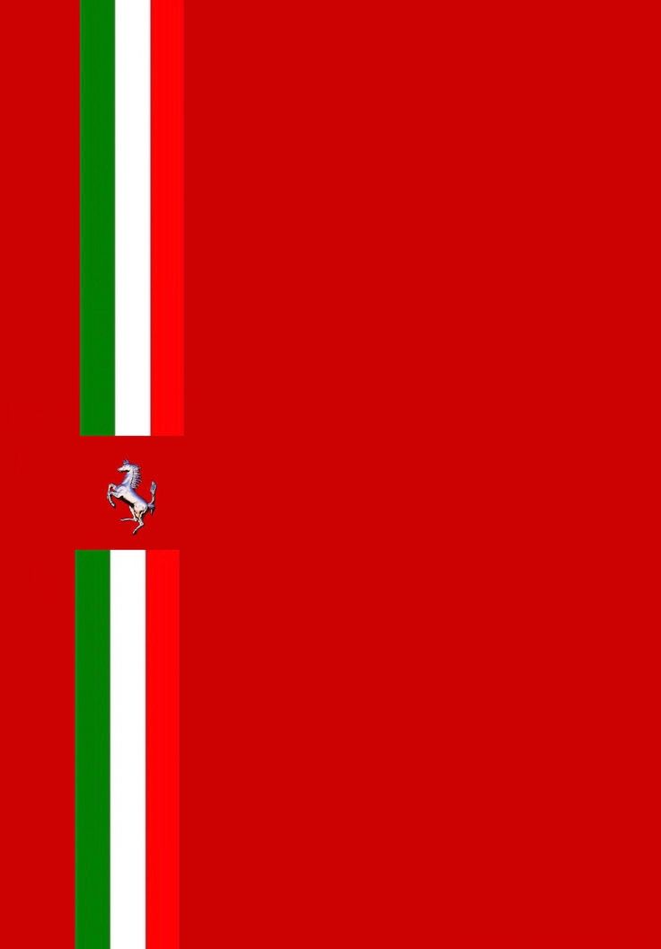 the flag of italy is shown in red, white and green with a horse on it