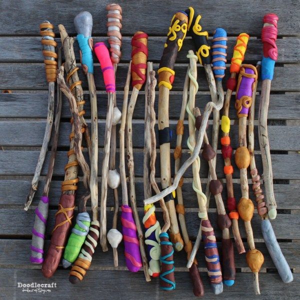 many different colored wooden sticks and beads