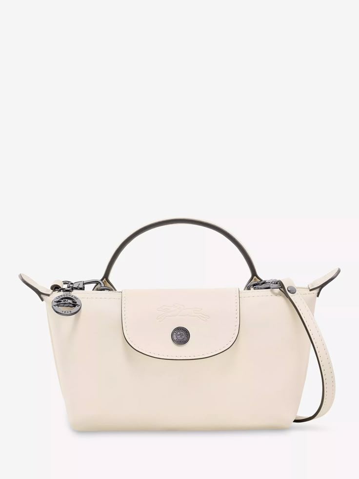 Longchamp Le Pliage Xtra XS Pouch, Ecru Longchamp Pouch, Longchamp Mini Bag, Longchamp Mini, Clutch Pattern, Studded Handbag, Longchamp Bag, Crossbody Clutch, Mini Crossbody, Longchamp Le Pliage