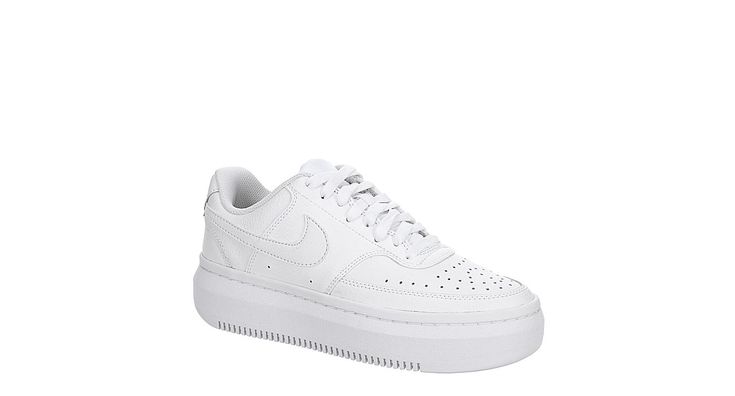 NIKE Womens Court Vision Alta Sneaker - WHITE Court Vision, Rack Room, Room Shoes, Nike Womens, White Nike, Nike Air Force Sneaker, White Nikes, Sneakers White, Nike Women