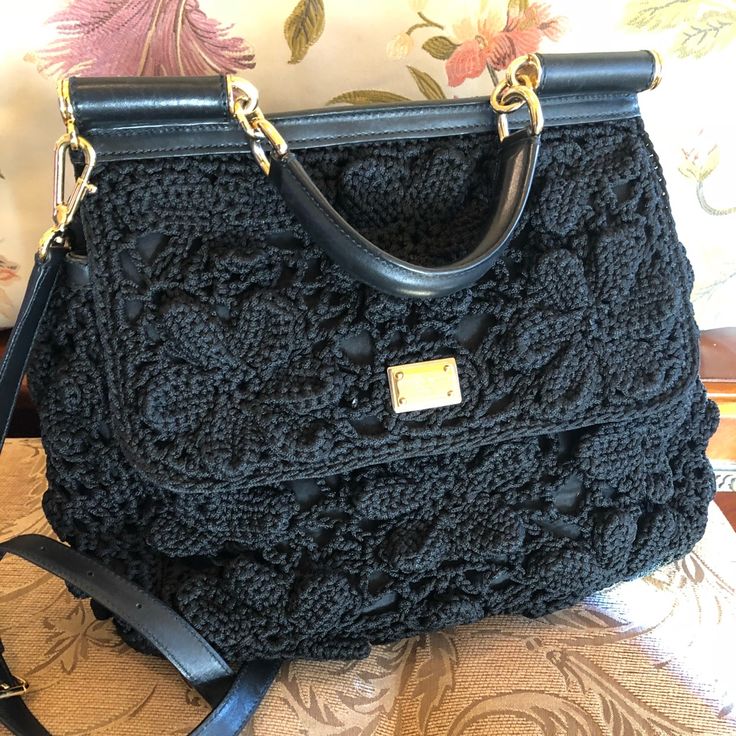 Classic, Elegant Dolce Bag! Measurements: 16”W X 12”H X 5.5”D Reposhing This Item I Purchased From @Kaycredle. Loved It, But Ready To Rotate For Something New. Questions? Leave A Comment Below! Luxury Crochet Travel Bag With Detachable Handle, Elegant Crochet Bag With Leather Handles For Travel, Luxury Handmade Satchel For Formal Occasions, Luxury Crochet Satchel Bag With Handles, Designer Rectangular Crochet Bag With Handles, Luxury Crochet Bag With Detachable Strap, Luxury Crochet Bag With Double Handle, Luxury Crochet Shoulder Bag With Leather Handles, Luxury Crochet Shopping Bag With Handles