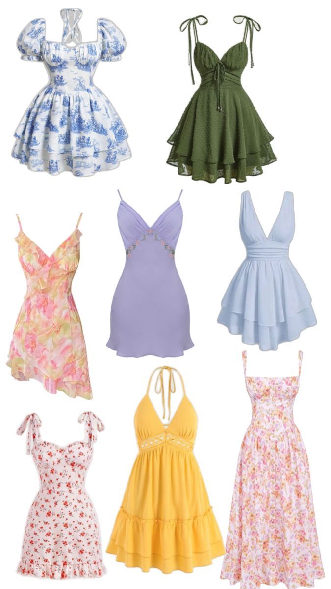 Pastel Summer Outfits, Pretty Dresses Elegant, Flowy Outfit, Summer Dresses Floral, Cute Dresses Casual, Pastel Dresses, Dresses Pastel, Dresses Feminine, Dresses Date