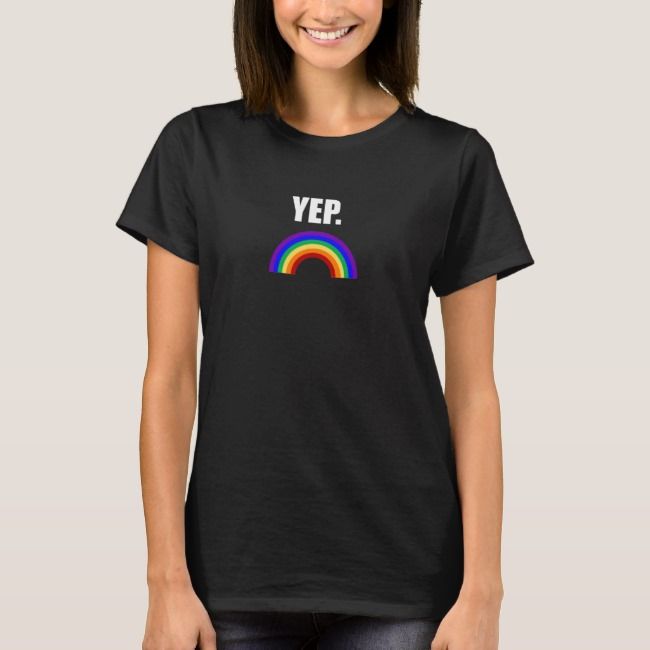 Funny Gay Pride "Yep" Rainbow Flag Tee Shirt #gay #pride #flag #tee #tees Cheap Casual Pride T-shirt, Safe With Me, Gay Pride Rainbow Flag, Trendy Rainbow T-shirt For Pride, Pride Slogan T-shirt With Short Sleeves, Lips Shirt, Pride Funny Print Short Sleeve T-shirt, Pride Slogan T-shirt Short Sleeve, Lgbt Shirts