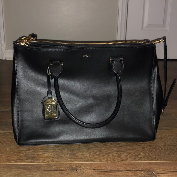 Nwot Ralph Lauren Black Purse. This Thing Is Huge! Would Even Hold A Laptop. So Many Compartments With Zippers. Loved This Purse When I Bought It But Just Too Big For Me. No Wear Or Discoloration. Ralph Lauren Bags With Gold-tone Hardware For Work, Ralph Lauren Work Bags With Gold-tone Hardware, Ralph Lauren Workwear Bags With Gold-tone Hardware, Chic Ralph Lauren Bags For Work, Chic Ralph Lauren Work Bags, Chic Ralph Lauren Workwear Bag, Elegant Ralph Lauren Bags For Workwear, Elegant Ralph Lauren Bags For Work, Elegant Ralph Lauren Bags With Gold-tone Hardware