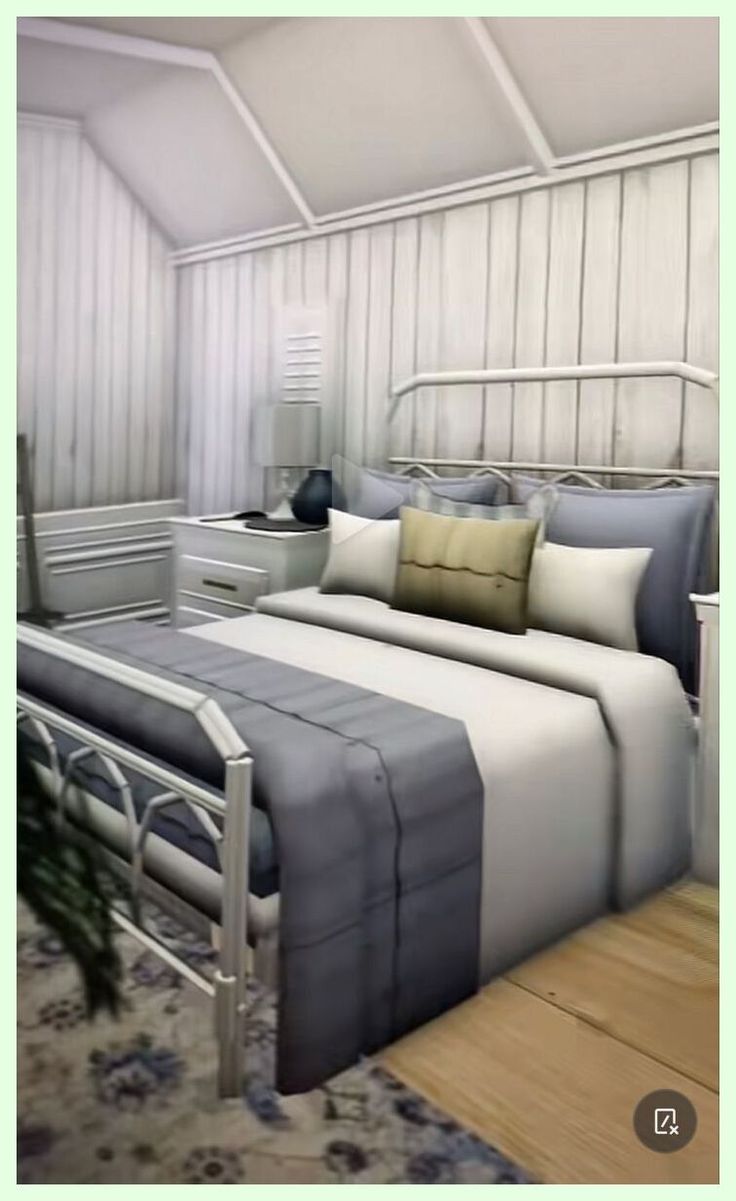 Cool House Ideas Bloxburg, Bloxburg Bed Ideas Realistic, Luxury Bloxburg Bedroom, Bloxburg Custom Bed Ideas, Bloxburg Beds Ideas, How To Make A Custom Bed In Bloxburg, Bed Bloxburg Ideas, Farmhouse Bedroom Bloxburg, Bloxburg Realistic Bedroom Ideas