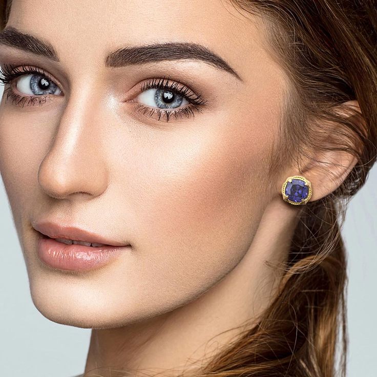 Experience Italian opulence with our cushion-cut Tanzanite stud earrings, handcrafted in 14k or 18k gold using the exquisite Baroque style. Meticulously made in Italy, these earrings are a true testament to artistic craftsmanship, combining the allure of Tanzanite with the rich heritage of Italian design. Elevate your elegance with a touch of timeless luxury. Gold 14K or 18k Length: 12 Millimeters; Width: 12 Millimeters Natural Tanzanite 7,5mm x 7,5mm - approx. 3,9 carats designed and crafted in Elegant 14k Gold Earrings With Gemstones, Elegant 14k Gold Gemstone Earrings, Timeless 14k Gold Gemstone Earrings, Formal 14k Gold Earrings With Ethical Gemstones, Luxury Formal Earrings With Birthstone, Luxury Formal Birthstone Earrings, Luxury Birthstone Earrings For Formal Occasions, Exquisite 14k Gold Gemstone Earrings, Elegant Gold-plated Birthstone Earrings