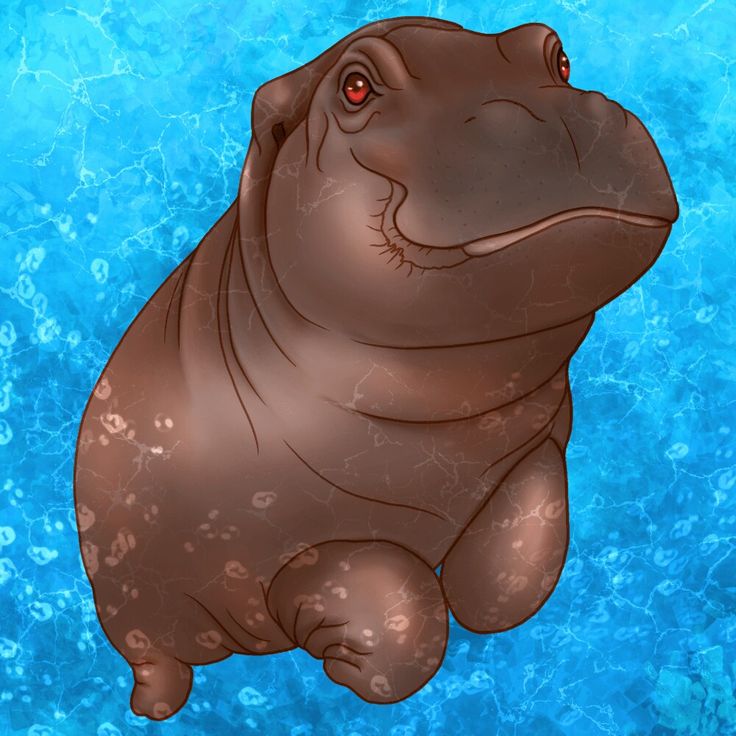 the hippopotamus is sitting in the water and staring at something with red eyes