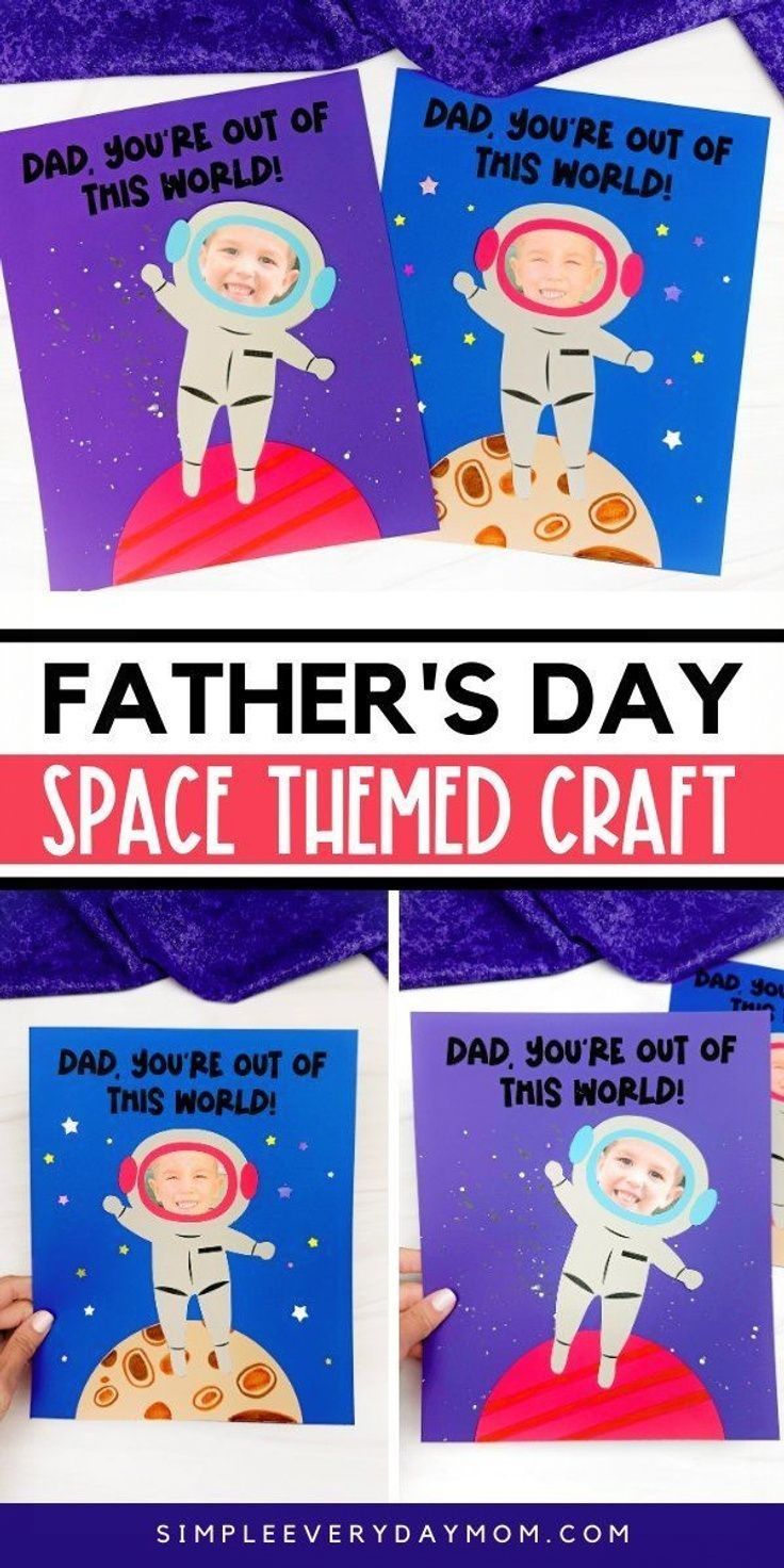 father's day space themed craft for kids