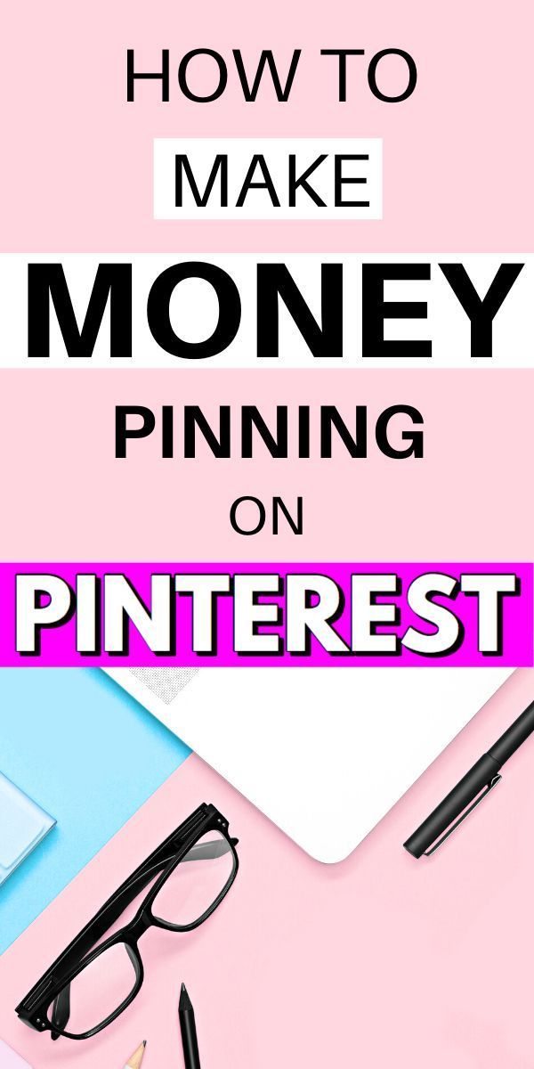 the words how to make money pinning on pinterest are in front of a pink background