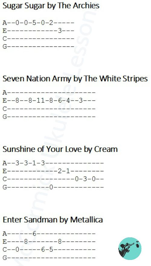 the white stripes guitar tabs are arranged in order to be played on an electric guitar