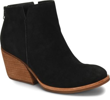 Chandra - Black Korkease Womens Boots Cork Wedges, Leather Block Heels, Shoes And Boots, Black Suede, Full Grain Leather, Shoes And Accessories, Black Boots, Wedge Boot, Suede Leather