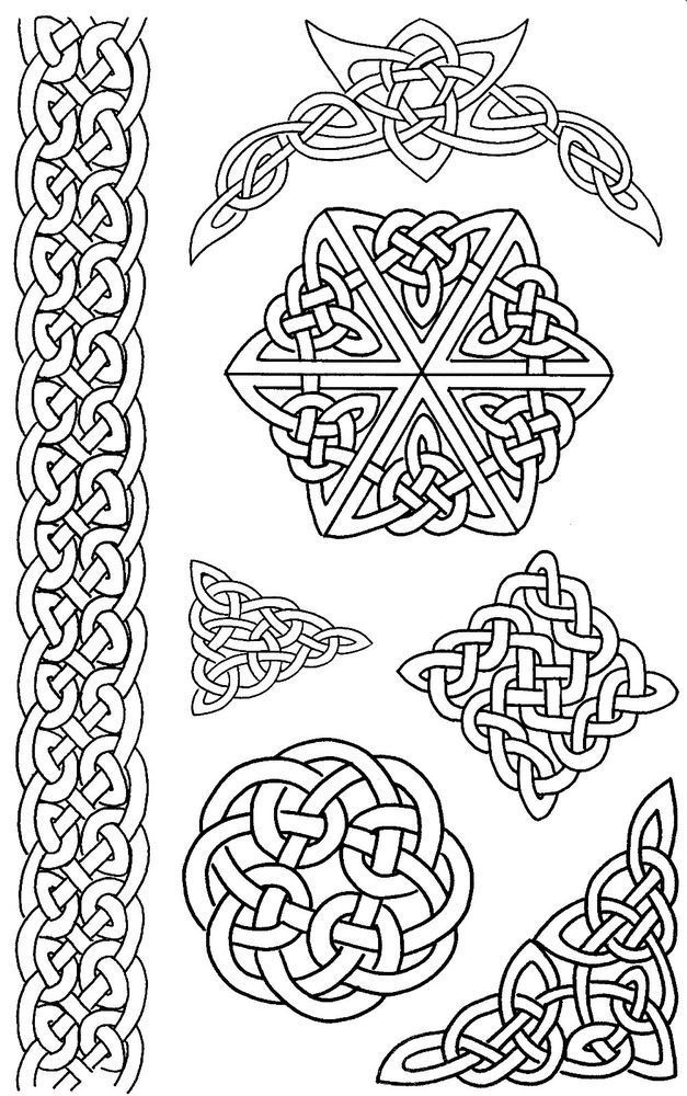 an image of celtic designs in black and white