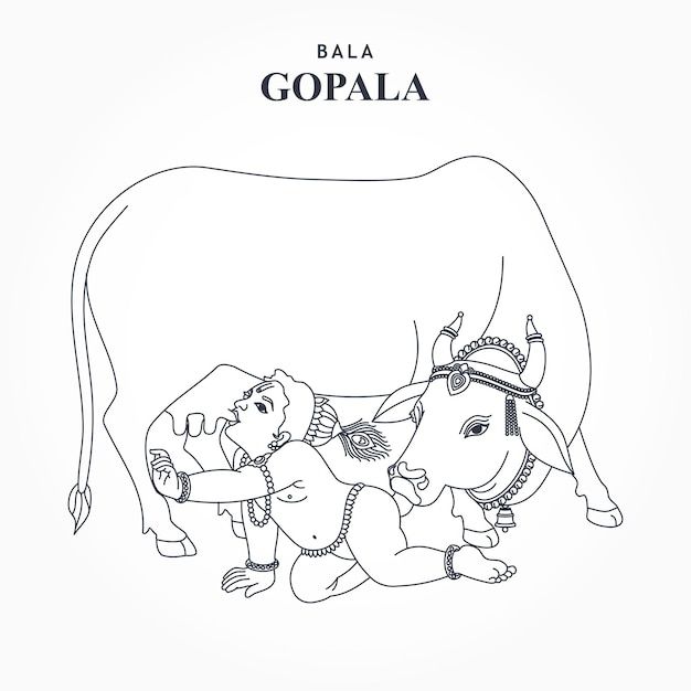 an image of two cows with the caption'gopala'written below