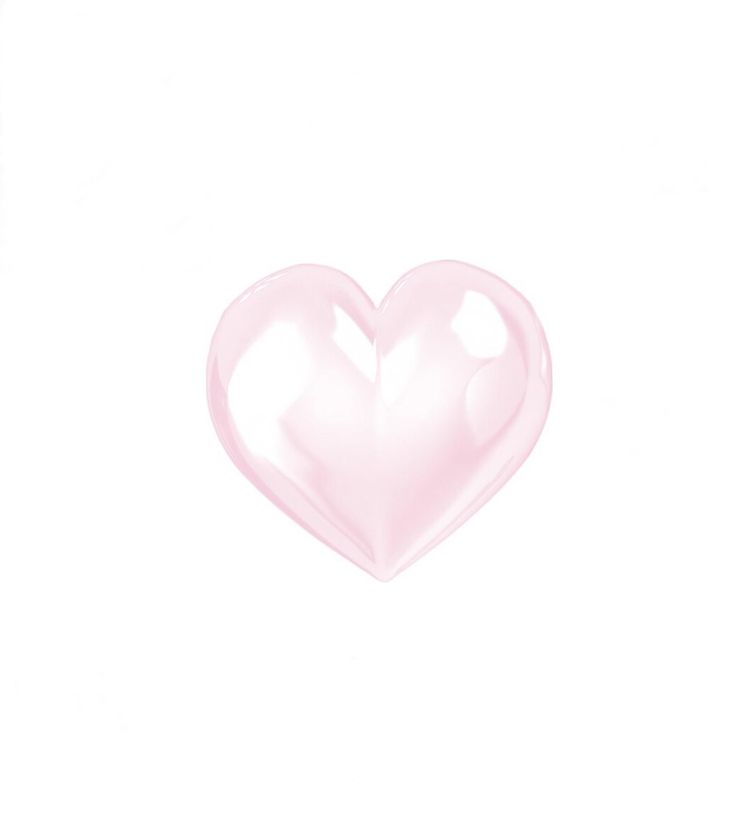 a pink heart shaped object on a white background