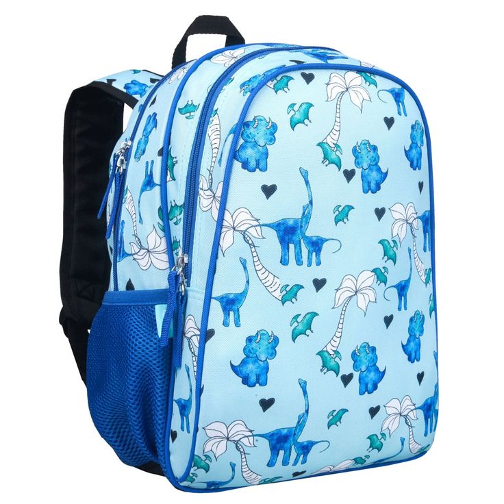 Your child will be the talk of the playground with JumpOff Jo's 15 Inch Backpack for boys and girls! Eye-catching patterns and a functional design come together to make this backpack a fun addition to your child’s school and travel essentials. Two padded, adjustable shoulder straps and a padded back provide a comfortable wear, while the durable top handle is perfect for hanging in a locker before heading to class. We’ve designed our 15 Inch backpack to withstand even the toughest, homework-fille Playful Blue Bags For School Events, Playful Blue Backpack For School Events, Blue Backpack For Back To School, Blue Standard Backpack For School Events, Blue School Backpack For Back To School, Blue Rectangular Backpack For School Events, Back To School Blue Backpack, Playful Blue Softback Backpack, Blue Backpack For Daycare And Back To School