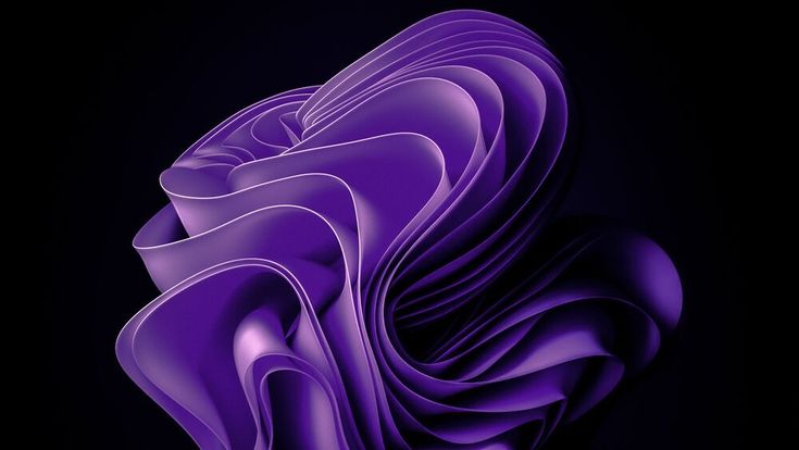 an abstract purple background with wavy lines and curves in the shape of waves on a black background