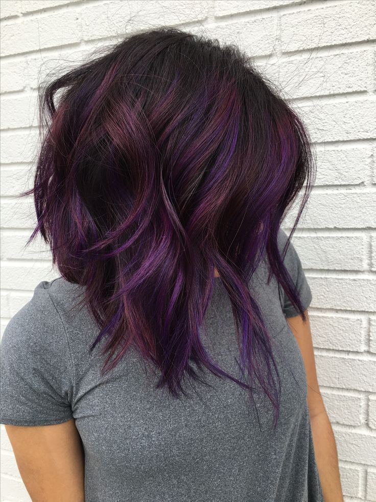 Dark Purple Hair Color, Highlights Pink, Maroon Hair, Dark Purple Hair, Pastel Ombre, Violet Hair, Hair Color Burgundy, Purple Highlights, Purple Shades