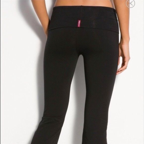 The Infamous Hard Tail Yoga Pants! As Fabulous As You've Heard, These Cotton Lycra Pants Have A Fold Over Waist That Is Super Flattering. Brand New Black Full-length Bottoms With Waistband, Fitted Sweatpants With Elastic Waistband, Mid-rise Black Pants With Contoured Waistband, Black Mid-rise Pants With Contoured Waistband, Fitted Black Pants With Comfort Waistband, Fitted Yoga Pants For Athleisure, Black Fitted Pants With Comfort Waistband, Fitted Athleisure Trousers, Fitted Trousers For Athleisure