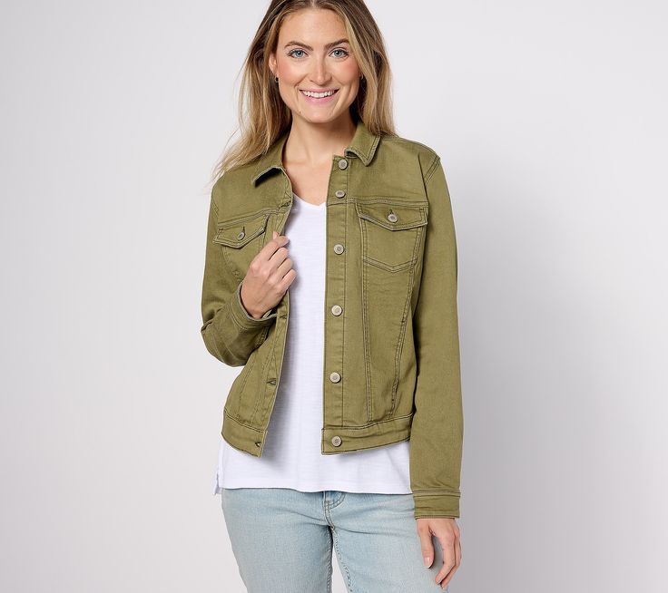 A low-key lightweight layer that takes you from fabulous fall outings to springtime soirees, this classic denim jacket elevates any everyday outfit with effortless edge.   From Anybody®. Fall Outings, Classic Denim Jacket, Fabulous Fall, Chore Jacket, Everyday Outfit, Blazer Fashion, Low Key, Everyday Outfits, Blazer Jacket