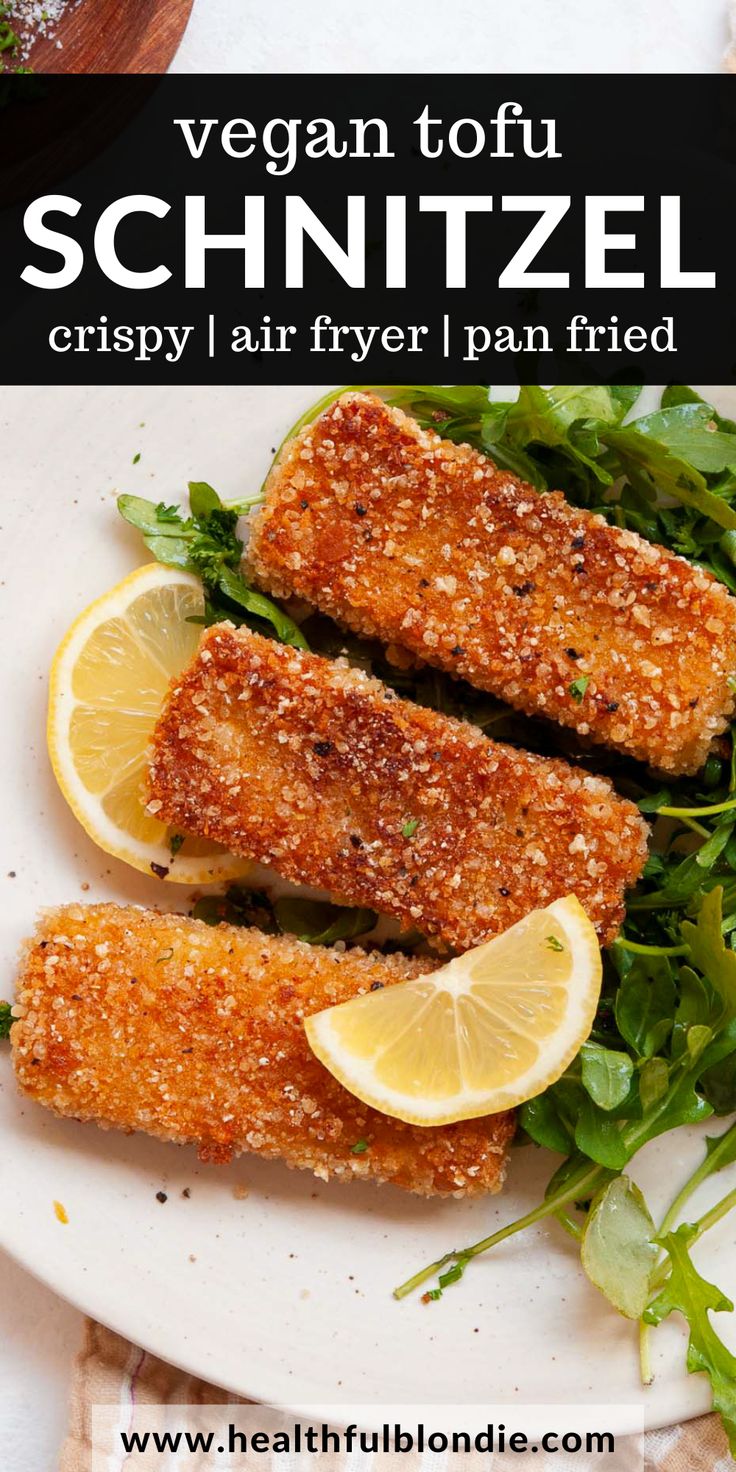 ultra-crispy vegan tofu schnitzel Panko Tofu Fried, Tofu Snitzel, Tofu Christmas Recipe, Schnitzel Air Fryer, Tofu Recipes Air Fryer, Panko Crusted Tofu, Tofu Schnitzel, Vegan Subs, Air Fryer Vegan