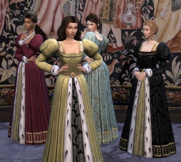 Medieval Noble, Sims 4 Medieval, Medieval Queen, Sims 4 Decades Challenge, Sims Medieval, Royal Clothes, Let The Games Begin, Medieval Clothes, The Sims 4 Packs