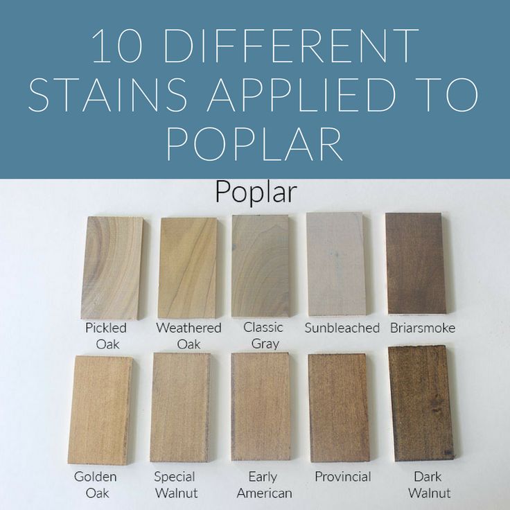 the different types of wood stains applied to poplar and popstart are shown here