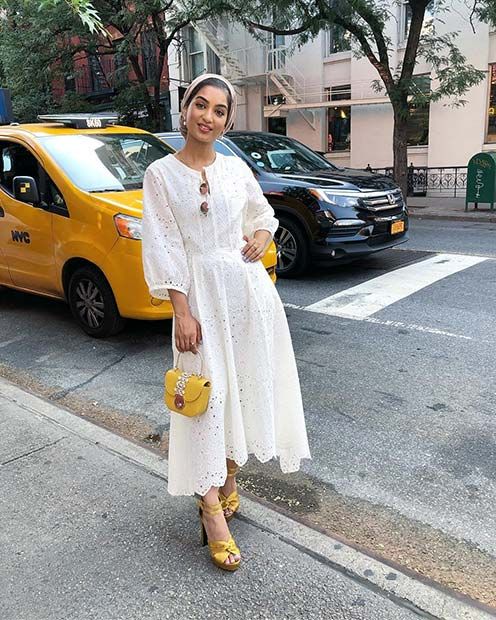 White Lace Dress Outfit, Lace Dress Outfit, Hijab Fashion Summer, Estilo Hijab, Hooded Sweatshirt Dress, Hijab Look, Mode Turban, Hijabi Style, Hijabi Outfits Casual