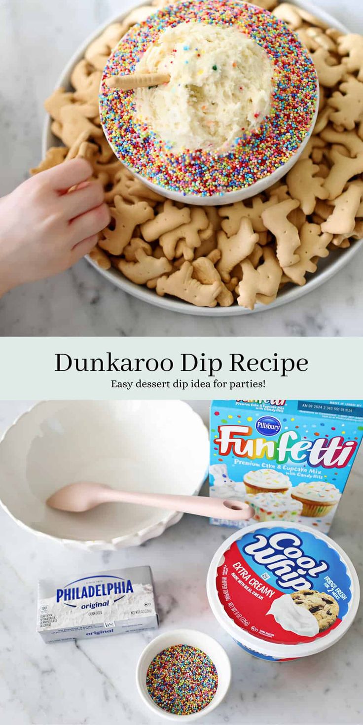 the ingredients to make dunkapo dip recipe