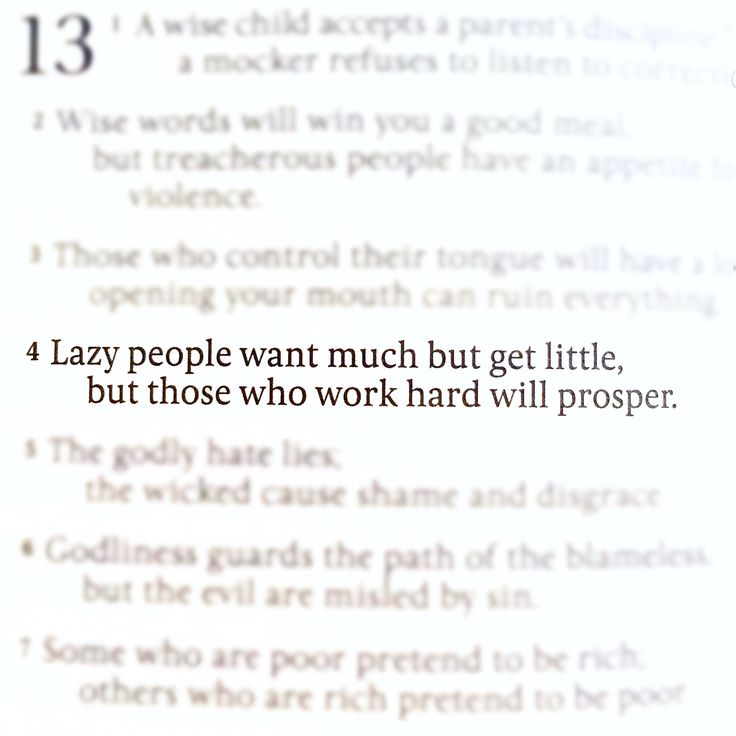 an open book with the text lazy people want much but get little, but those who work hard will prosper