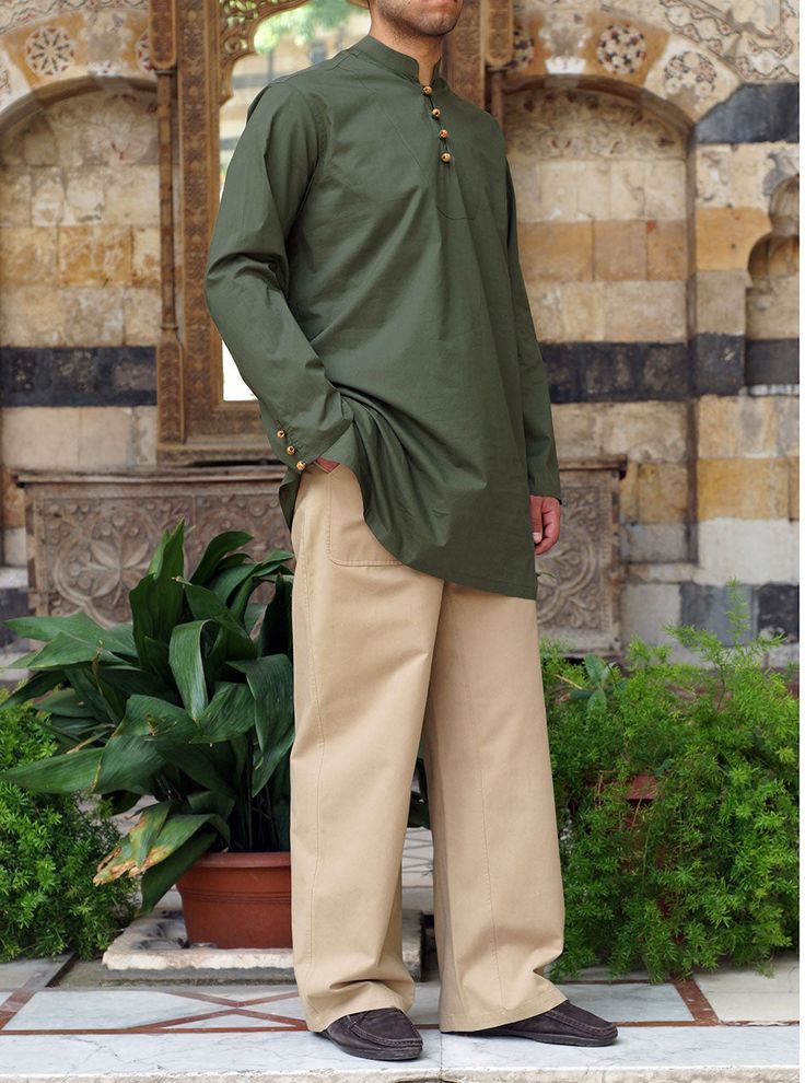 Open mandarin collar Buttoned neck opening with self-fabric loops Straight cuff with 3 buttons with self-fabric loops Short side slits Model is 184cm (6 feet) and wearing size L Item Code: mQ1101 Casual Long Sleeve Kurta With Button Cuffs, Long Sleeve Kurta With Button Cuffs For Workwear, Classic Long Sleeve Kurta With Buttons, Classic Cotton Long Sleeve Kurta, Classic Long Sleeve Cotton Kurta, Traditional Workwear Kurta With Buttons, Traditional Long Sleeve Kurta With Button Closure, Cotton Kurta With Stand Collar And Placket, Cotton Kurta For Work With Long Sleeves