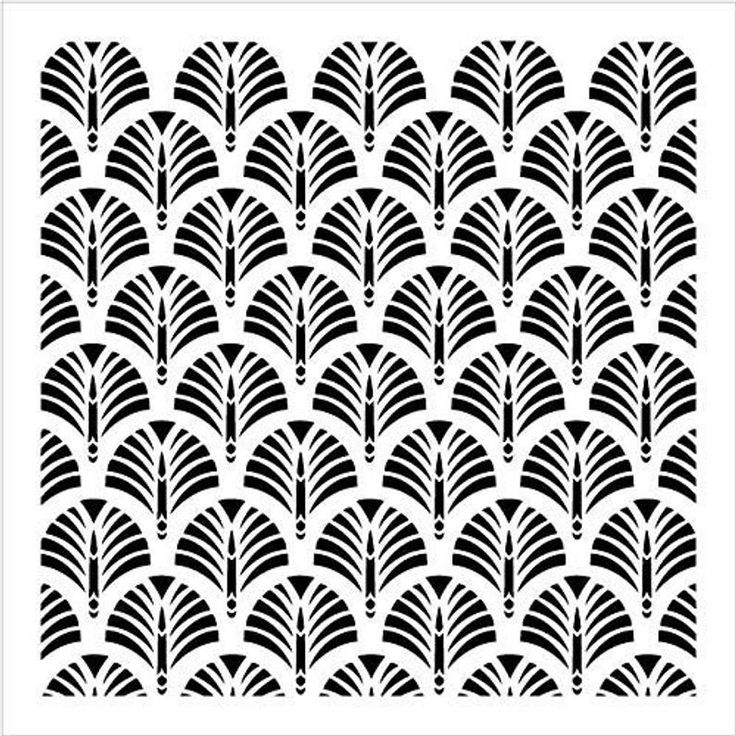 an art deco pattern with black and white lines on the bottom, in square format