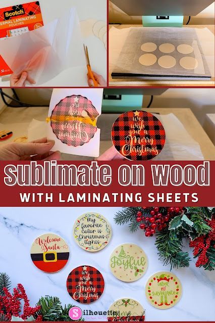 the ultimate guide to sublimate on wood with laminating sheets for christmas decorations