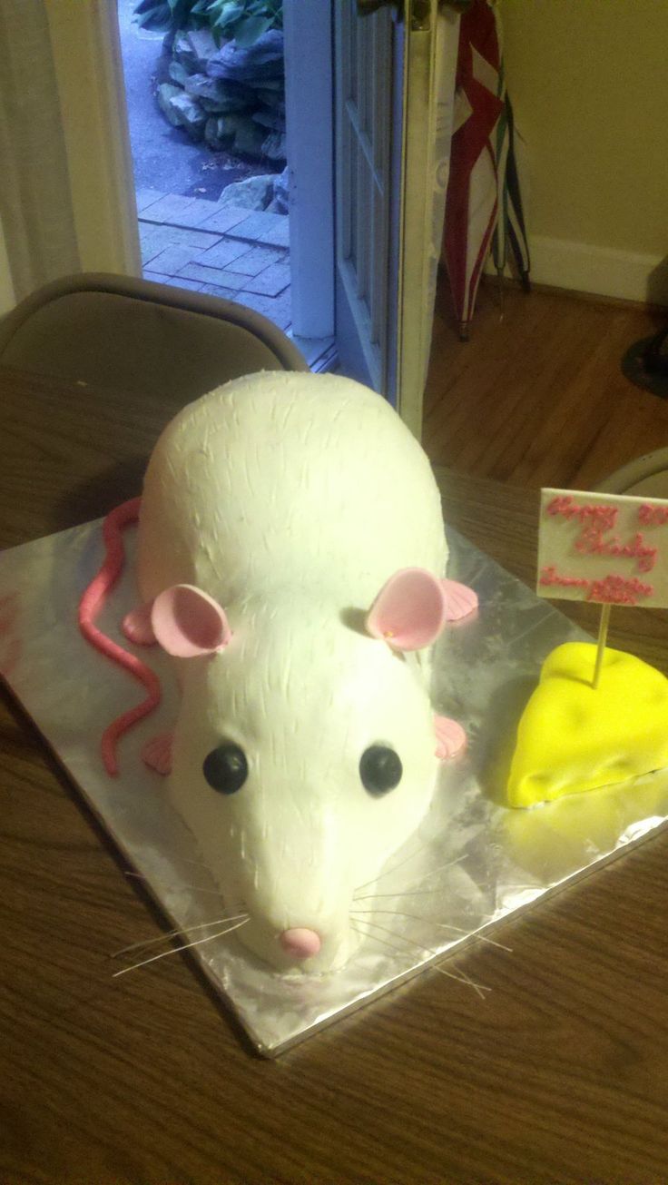 a cake made to look like a mouse