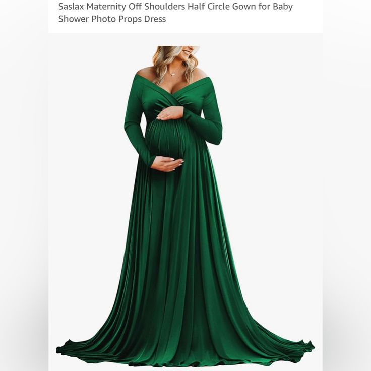 I Ordered This Gorgeous Long Sleeved Green Maternity Dress From Amazon, But Ended Up Going With Another Dress For Pictures. New Without Tags And In Excellent Condition. Size Medium. Green Maxi Dress For Maternity, Green Maxi Maternity Dress, Long Sleeve Green Maxi Dress For Maternity, Green V-neck Maternity Dress, Green Long Sleeve Maxi Dress For Maternity, Spring Green Maternity Dress For Party, Green Long Sleeve Maternity Dress, Elegant Long Sleeve Dresses By Amazon, Fitted Amazon Maxi Dress