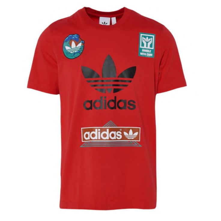 Adidas Originals The Brand With The 3 Stripes Trefoil Tee Aop Logo & Spellout Short Sleeve Crewneck T-Shirt Is Red Size Small 20.5” Pit To Pit 27.5” Length Nwot. Item Has Been Thoroughly Steamed. Open To Offers! Questions Are Welcomed! Thanks For Checking Out My Closet! S The 3, Adidas Men, Adidas Originals, Tee Shirts, Stripes, Mens Shirts, Man Shop, Adidas, ? Logo