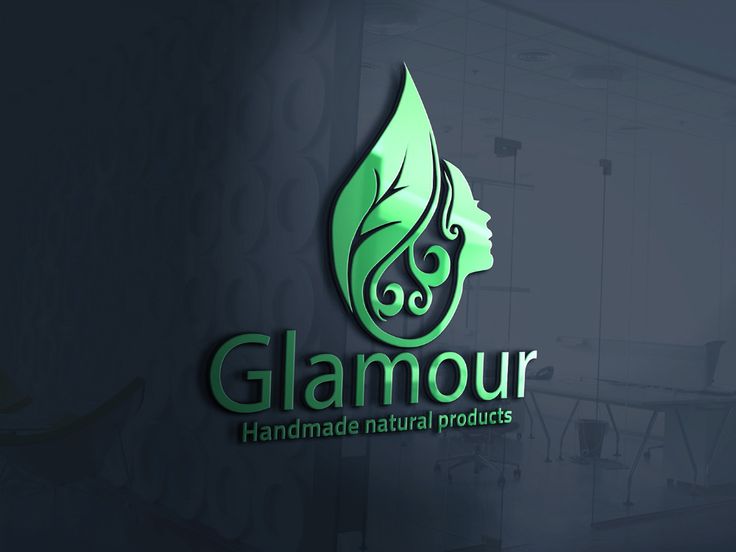 the logo for glamour handmade natural products is displayed on a dark background